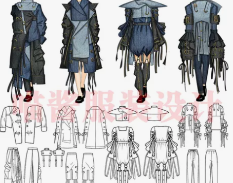 服装效果图代画服装设计服装款式图代画时装
