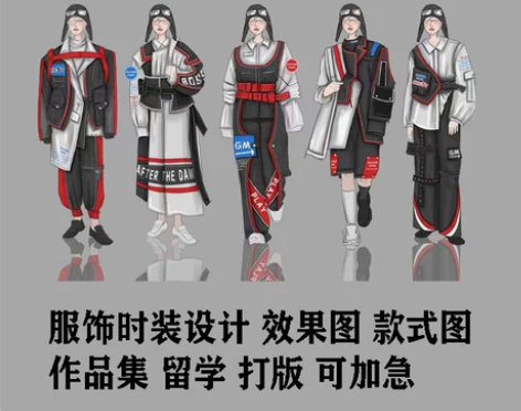 服装效果图设计 PS款式图 AICDR 结...