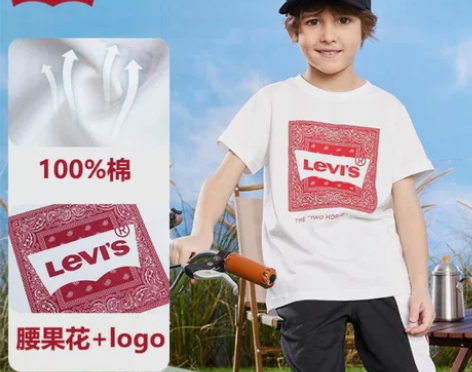 Levis李维斯童装儿童纯棉短袖t恤202...