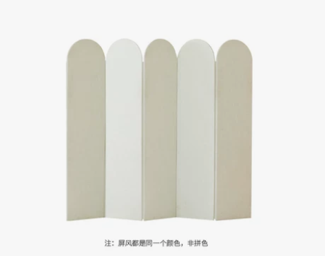 吾稻家居实木屏风隔断北欧客厅房间折叠移动遮...