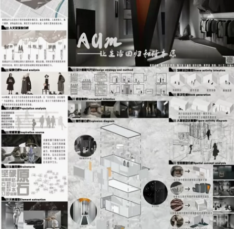 ps 展板服装店铺设计 900x2000 ...