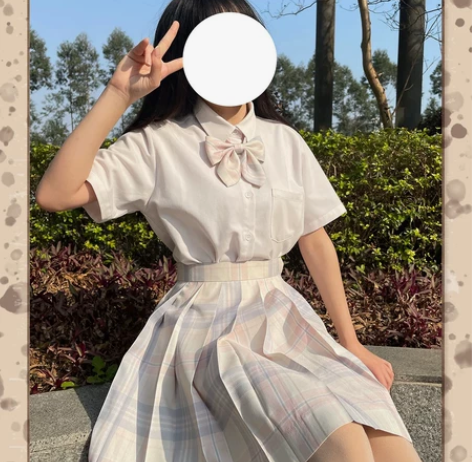 [五角星]中牌粉蓝格全新 有吊有定 s/4...