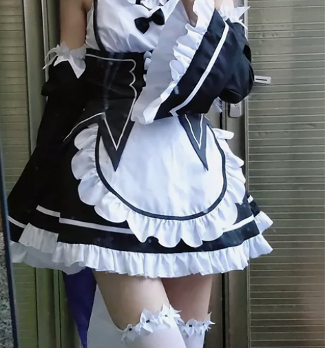 三町目家的蕾姆cos，s码，有头饰，假发漫...