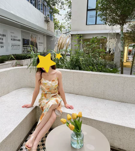 欧美风性感吊带连衣裙显瘦印花抹胸修身高腰短...