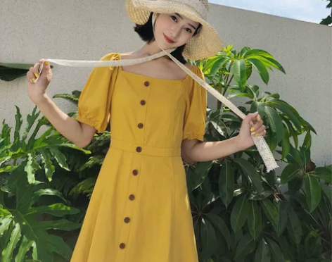 ins超火连衣裙极简主义2018新款慵懒风...