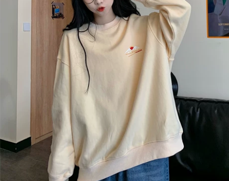 港风chic紫色卫衣女春秋宽松韩版ins慵...