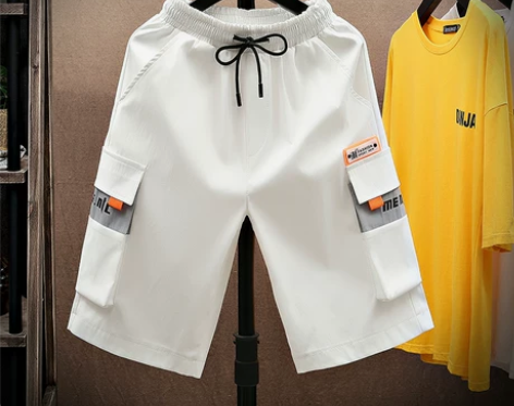 夏季冰丝短裤男潮牌青少年薄款外穿五分裤20...