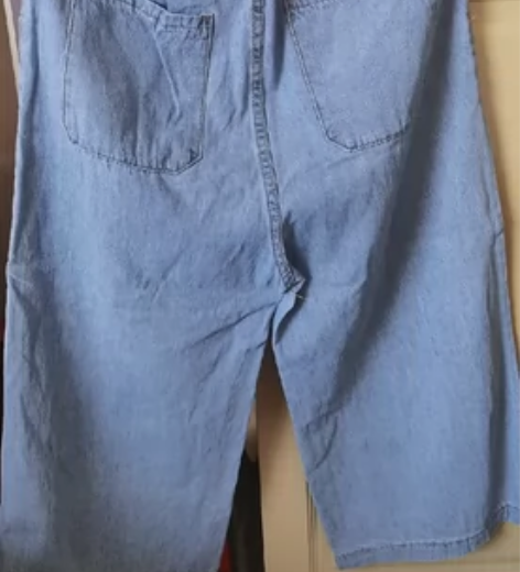 牛仔裤 宽松牛仔裤松紧腰带店里买的30包邮...