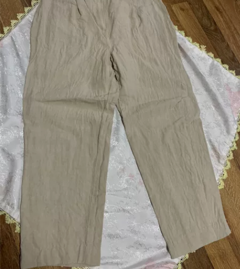 棉麻裤子，洗过两次，穿过1次，几乎全新，S...
