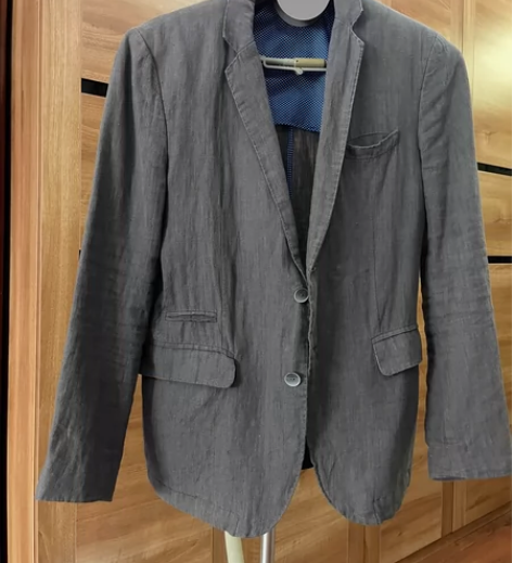 亚麻 男士休闲西装 xl码 衣长70袖长6...