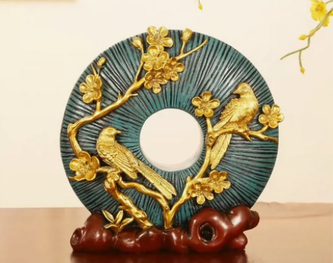 工艺品【清仓包邮】五帝钱招财鹿客厅摆件工艺...