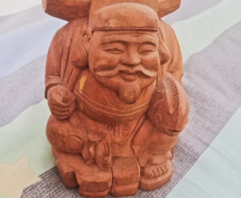 小木人老木雕老旧货民宿民俗摆件装饰旧货一个...