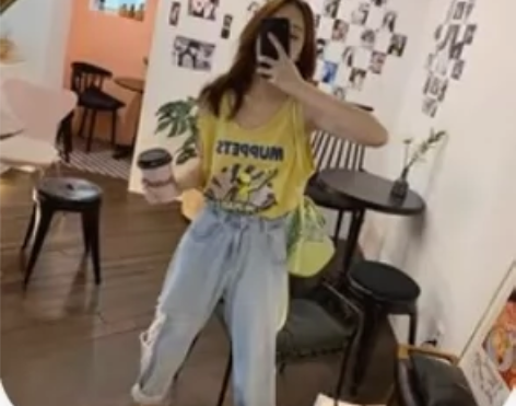 钱夫人家买的科米蛙背心吊带不对称 穿一洗一...