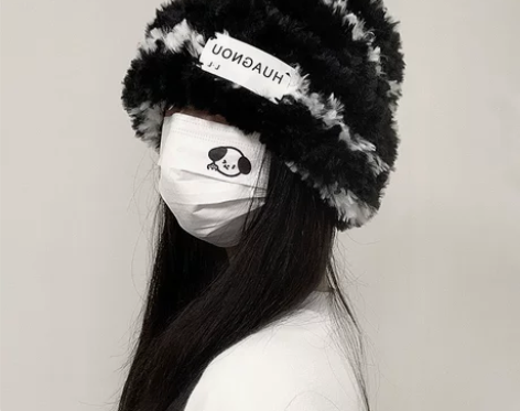 毛绒绒针织帽子女秋冬季新款显脸小大头围护耳...