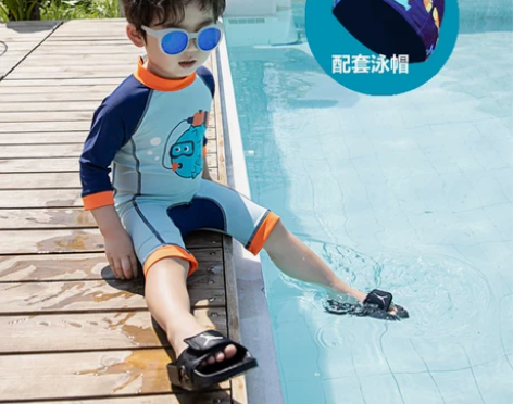 儿童泳衣男童小童连体男孩可爱宝宝婴儿防晒韩...