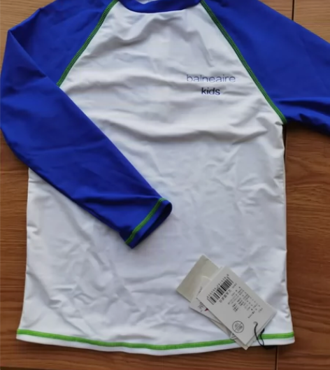 男童分体式长袖泳衣上衣140全新 自囤全新...