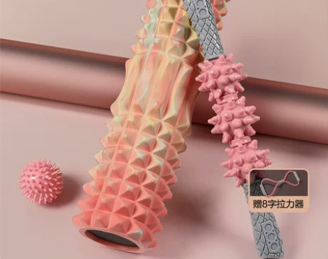 狼牙棒实心泡沫轴瘦腿按摩瑜伽辅助用品肌肉放...