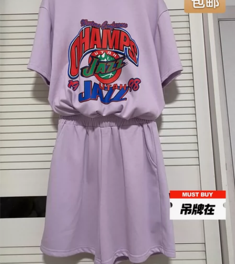 纯棉短袖短裤套装全新吊牌在80-150斤（...