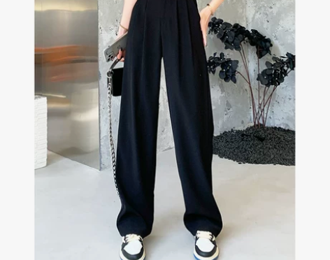 西装阔腿裤女春秋夏季高腰垂感2022新款休...