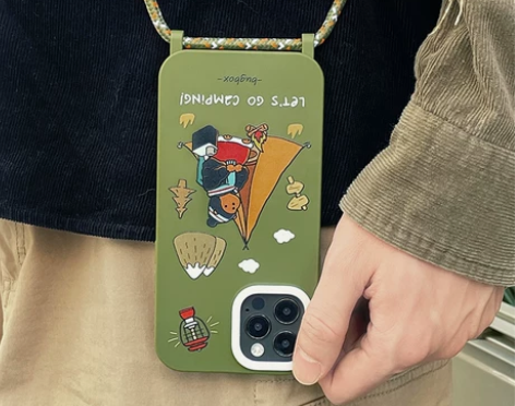 BUGBOX原创绿色露营挂绳适用苹果14液...