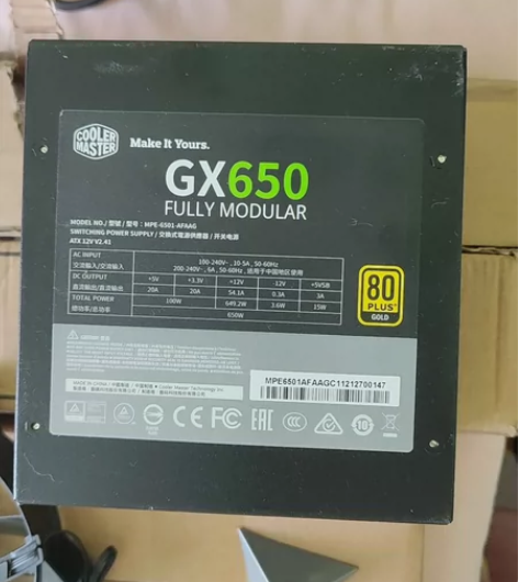 酷冷至尊gx650 金牌全模组电源，线材都...
