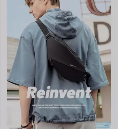 自己买的男士斜挎包，99成新，没有包装，质...