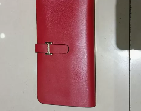 皮匠坊钱包女长款真皮时尚简约三折手拿包多功...