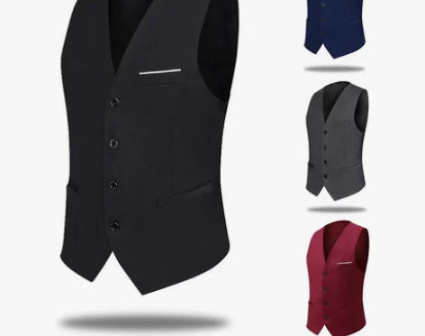 职业西装马甲男春秋修身工作韩版潮男士马夹正...