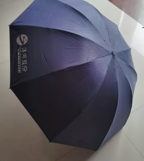 天堂10骨黑胶伞，伞面有LOGO，江浙沪两...