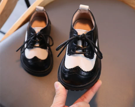 英伦儿童小皮鞋2022春秋季新款男童洋气软...