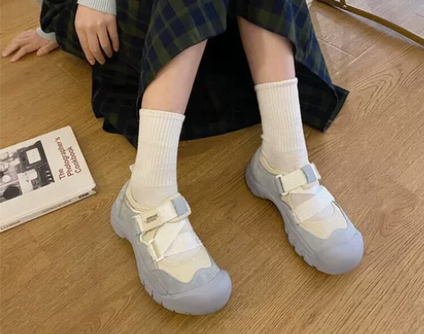 【全新】玛速主义 丑萌魔术贴老爹鞋女夏大头...