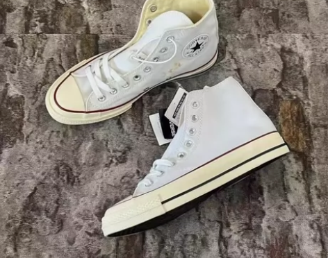 匡威库存鞋清仓 硫化底蓝底1970s白高帮...