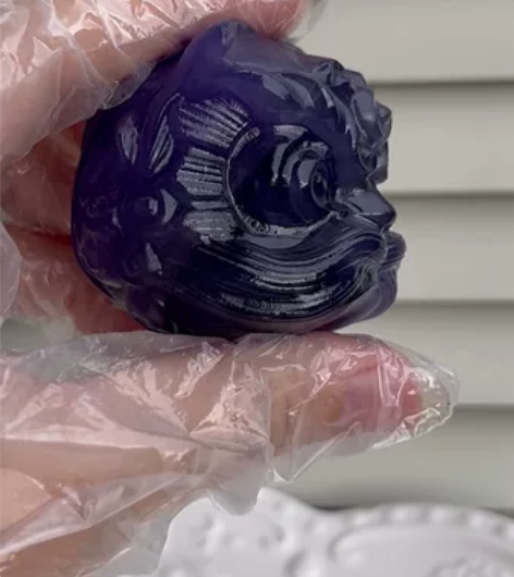 61出萤石渐变色醒狮 上紫下蓝，可联系我看...