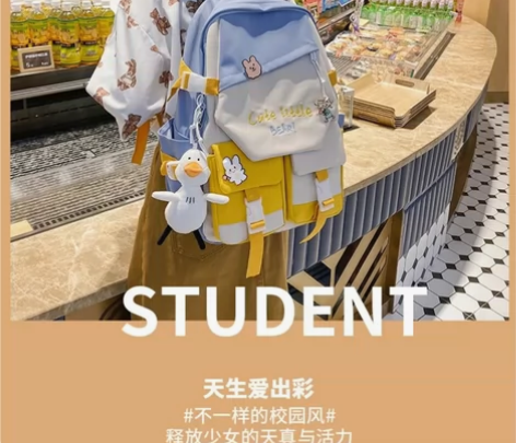 锐承 背包双肩包休闲旅行包学生初中高中生书...