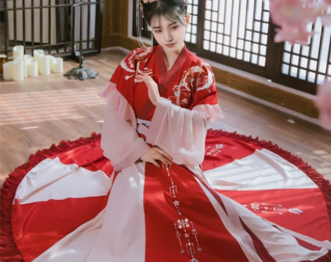 【夜未央】梨花渡原创汉服女交领齐腰襦裙晋制...