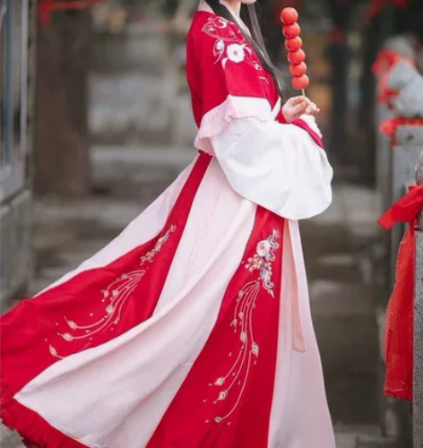 ?灵语原创晋制交领汉服女襦裙花神记（原芸兰...