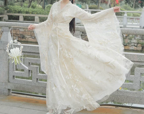 汉服女夏季广袖流仙裙古风夏款上班穿改良版连...