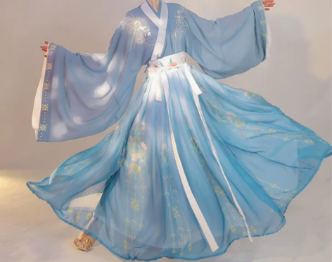 云芳晴绾星辰汉服女中国风交领齐腰襦裙魏晋风...