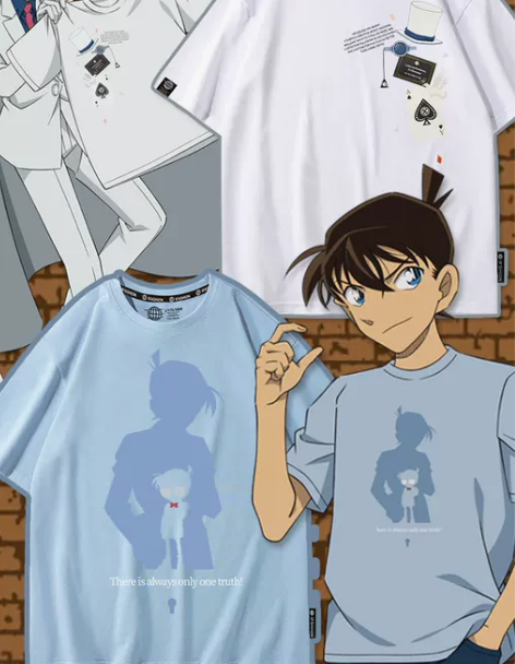 漫画名侦探柯南联名t恤男短袖怪盗基德赤井秀...