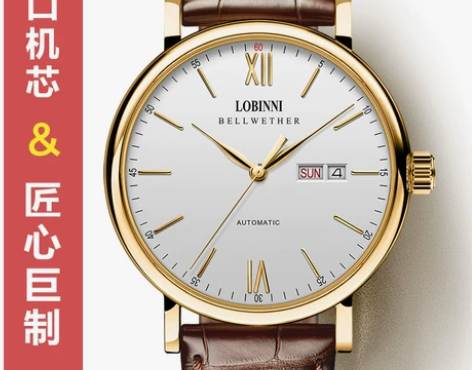 罗宾尼正品手表男全自动机械表防水精钢… 感...