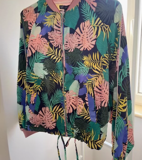 zara春夏轻薄印花女装宽松棒球夹克衫 尺...