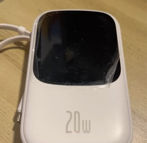 倍思小方充电宝20000毫安超大容量自带线...