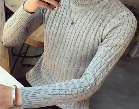 男毛衣 男装毛衣高领男2019秋冬季男士加...