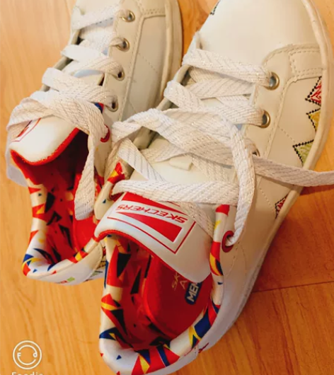 转斯凯奇新款童 运动鞋板鞋19.5cm转一...