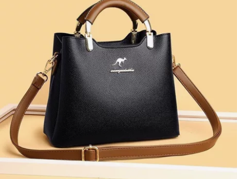 袋鼠真皮手提包女大容量女士包包2022新款...