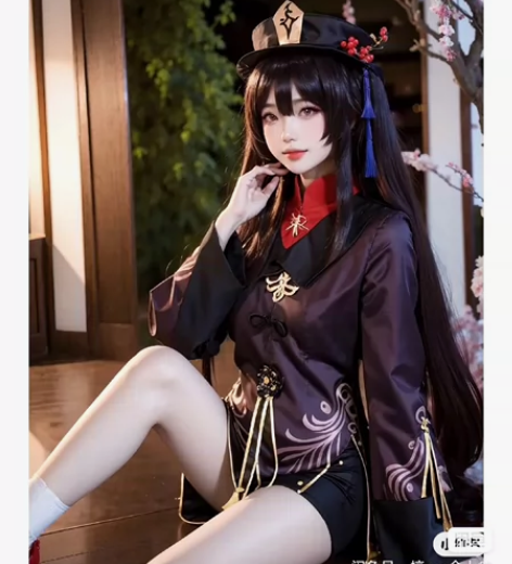 原神胡桃c服大全套(没有鞋和戒指,只试穿非...