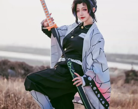 鬼灭之刃蝴蝶忍COS服 外套+衣服+裤子+...