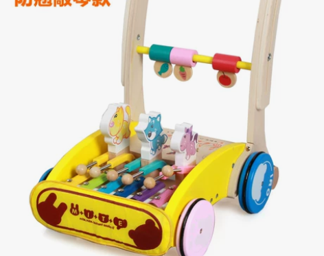 木质婴儿学走路 助步车 儿童宝宝1-3周岁...