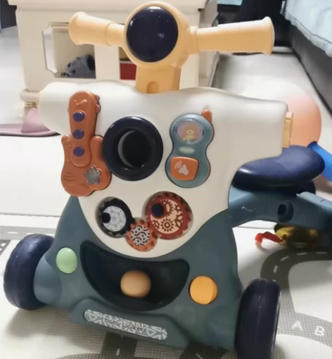 多功能三合一婴儿学步车防侧翻手推车可坐防O...