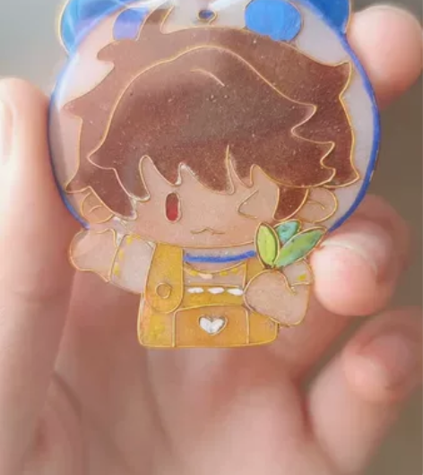 茶百道×未定事件簿联名 掐丝挂件 呜呜呜，...